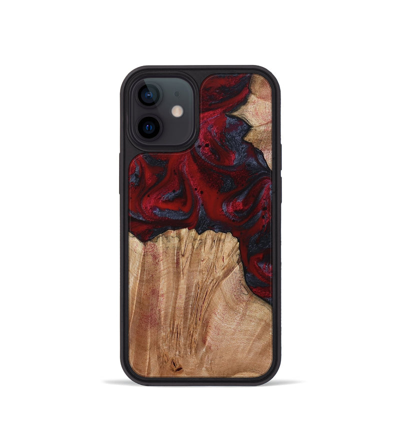 iPhone 12 mini Wood Phone Case - Debora (Red, 794813)