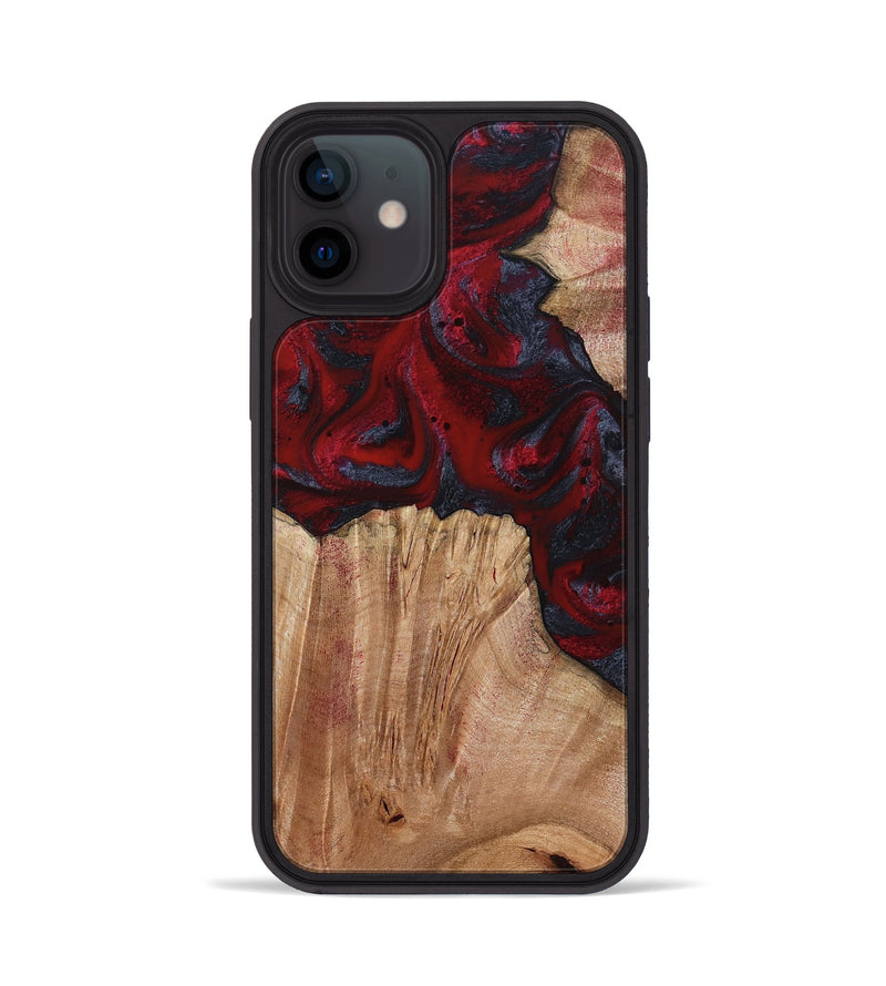 iPhone 12 Wood Phone Case - Debora (Red, 794813)