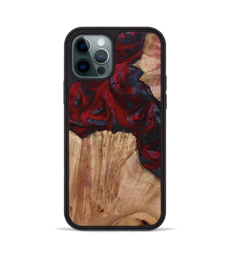 iPhone 12 Pro Wood Phone Case - Debora (Red, 794813)