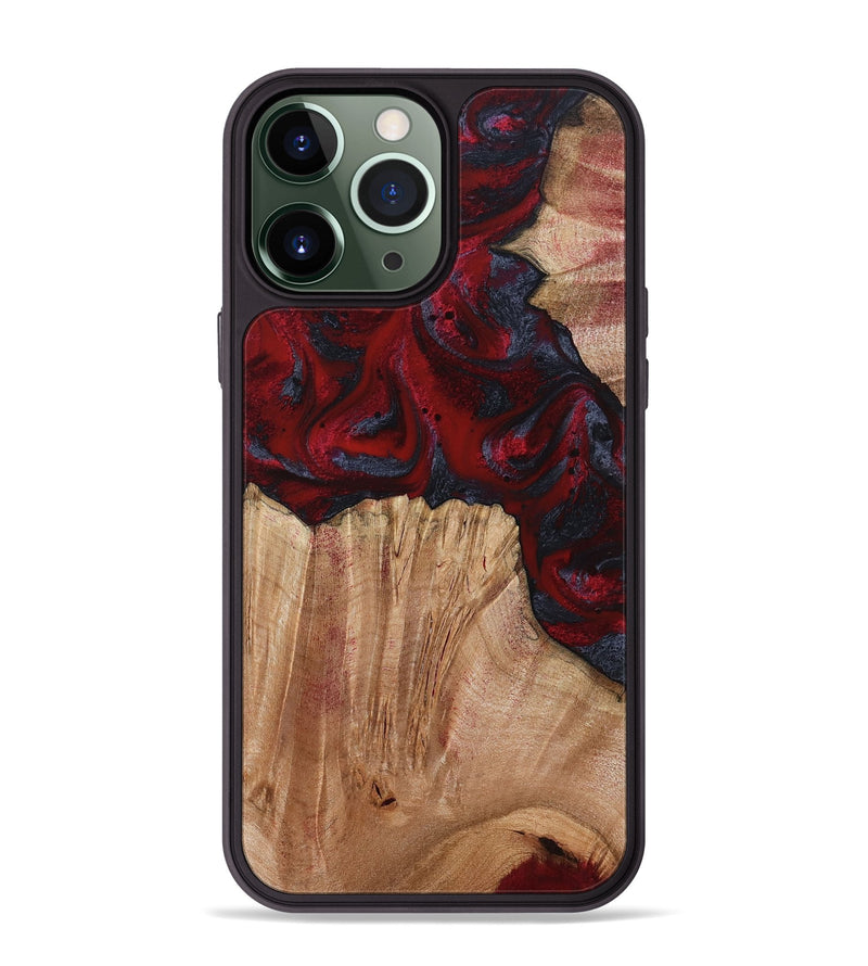 iPhone 13 Pro Max Wood Phone Case - Debora (Red, 794813)