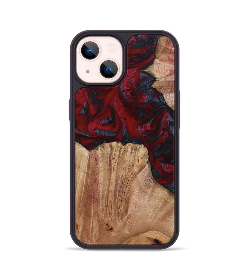 iPhone 14 Wood Phone Case - Debora (Red, 794813)