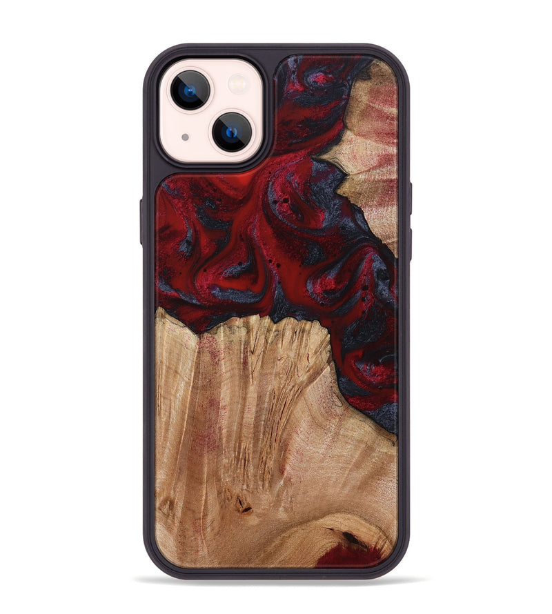 iPhone 14 Plus Wood Phone Case - Debora (Red, 794813)