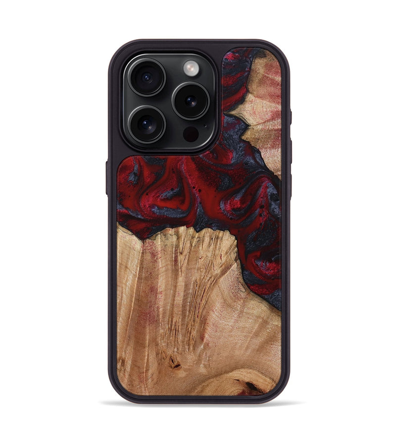 iPhone 15 Pro Wood Phone Case - Debora (Red, 794813)
