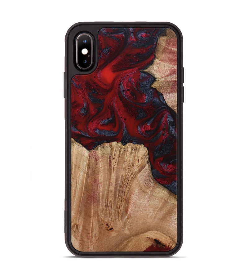 iPhone Xs Max Wood Phone Case - Debora (Red, 794813)