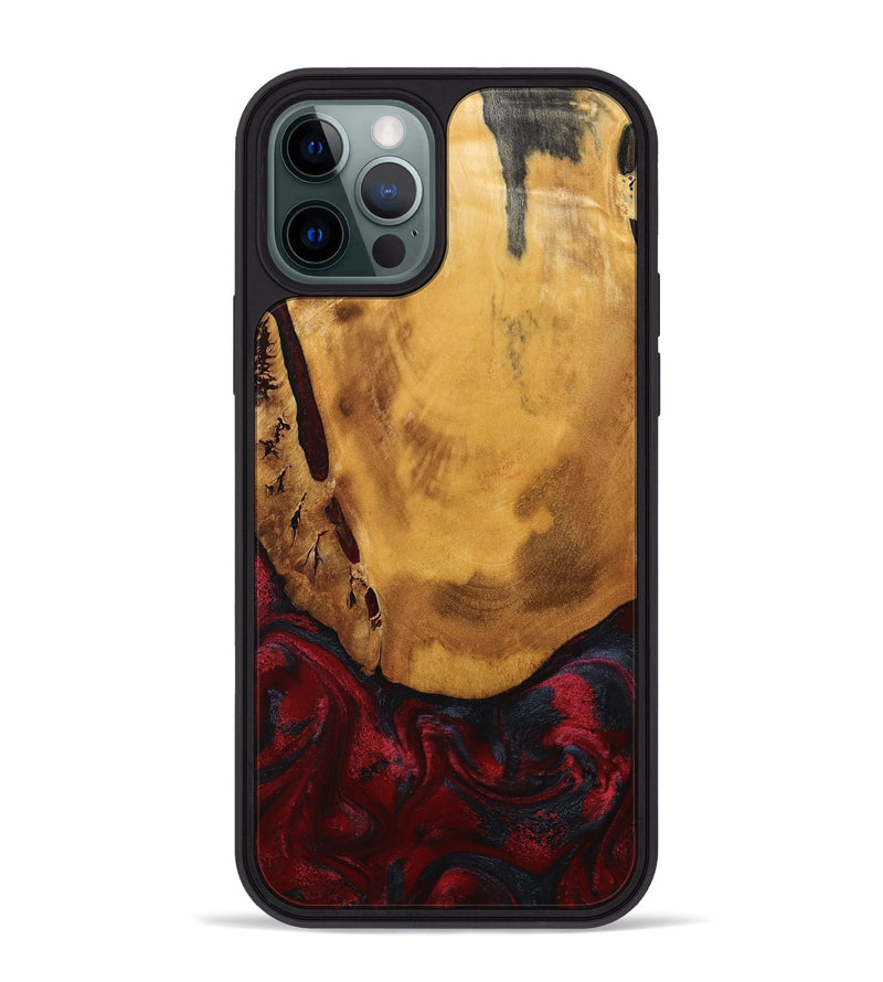 iPhone 12 Pro Max Wood Phone Case - Steven (Red, 794820)