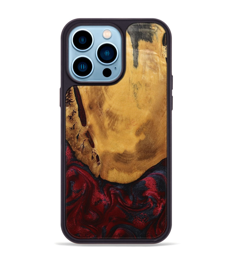 iPhone 14 Pro Max Wood Phone Case - Steven (Red, 794820)