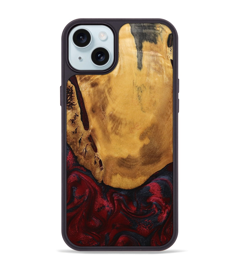 iPhone 15 Plus Wood Phone Case - Steven (Red, 794820)