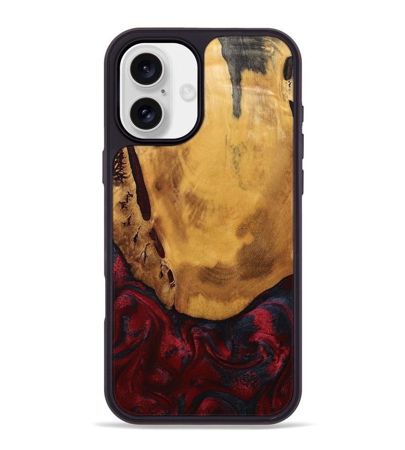 iPhone 16 Plus Wood Phone Case - Steven (Red, 794820)