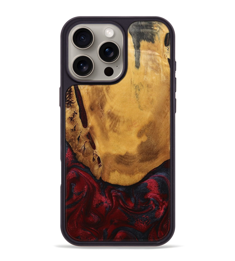 iPhone 16 Pro Max Wood Phone Case - Steven (Red, 794820)