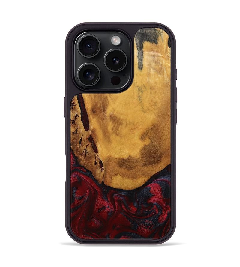 iPhone 16 Pro Wood Phone Case - Steven (Red, 794820)