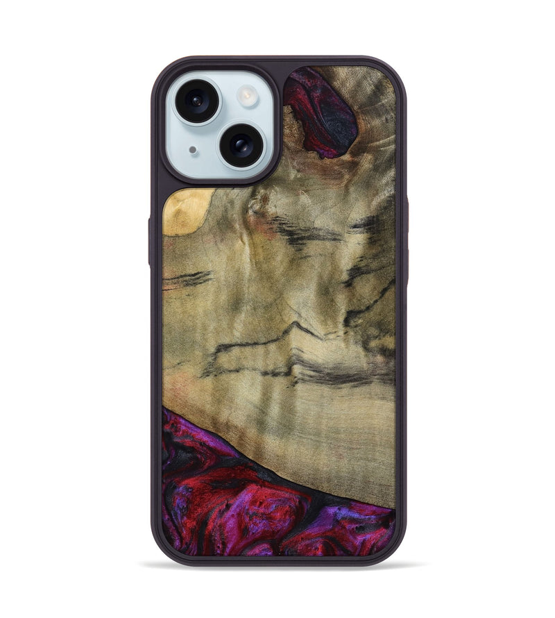 iPhone 15 Wood Phone Case - Alora (Purple, 794821)