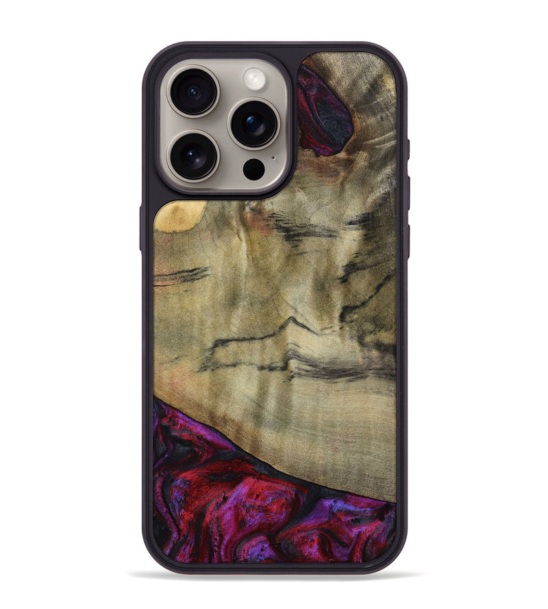 iPhone 15 Pro Max Wood Phone Case - Alora (Purple, 794821)