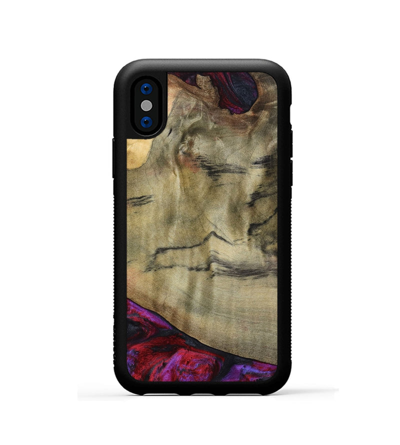 iPhone Xs Wood Phone Case - Alora (Purple, 794821)