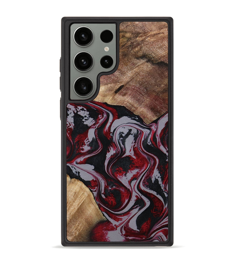 Galaxy S23 Ultra Wood Phone Case - Phyllis (Red, 794827)