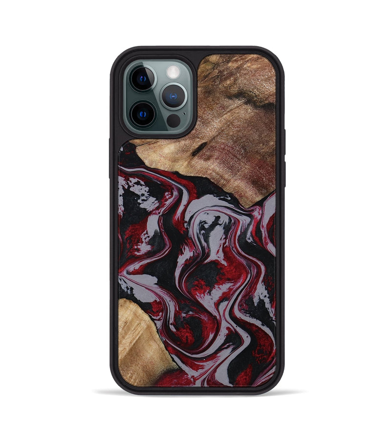 iPhone 12 Pro Wood Phone Case - Phyllis (Red, 794827)