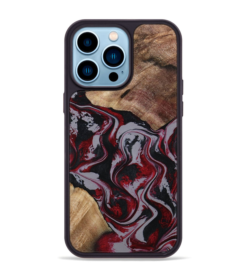 iPhone 14 Pro Max Wood Phone Case - Phyllis (Red, 794827)