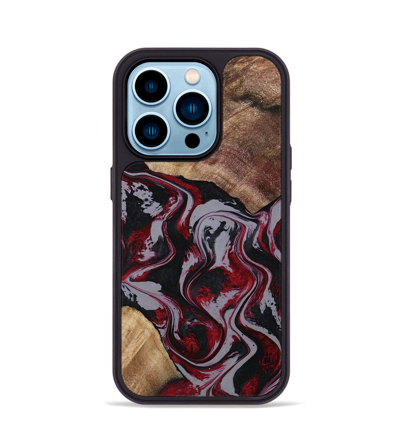 iPhone 14 Pro Wood Phone Case - Phyllis (Red, 794827)
