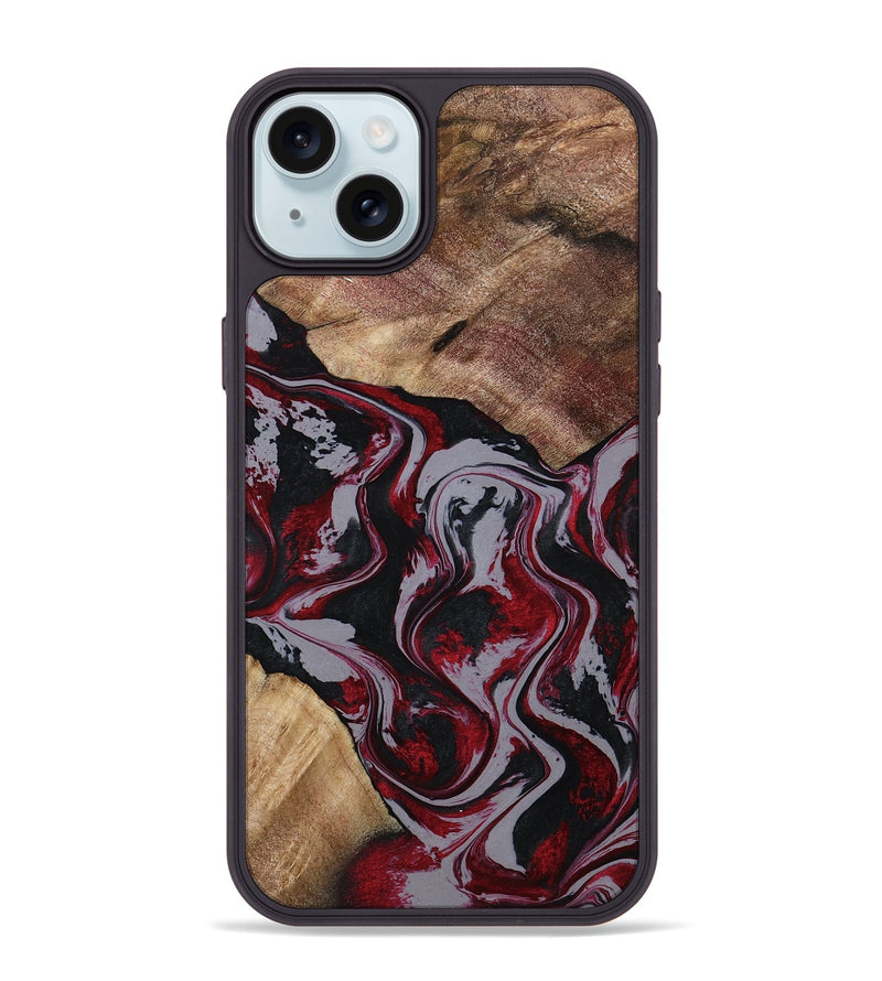 iPhone 15 Plus Wood Phone Case - Phyllis (Red, 794827)