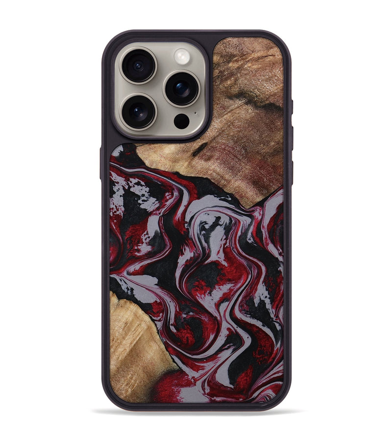 iPhone 15 Pro Max Wood Phone Case - Phyllis (Red, 794827)