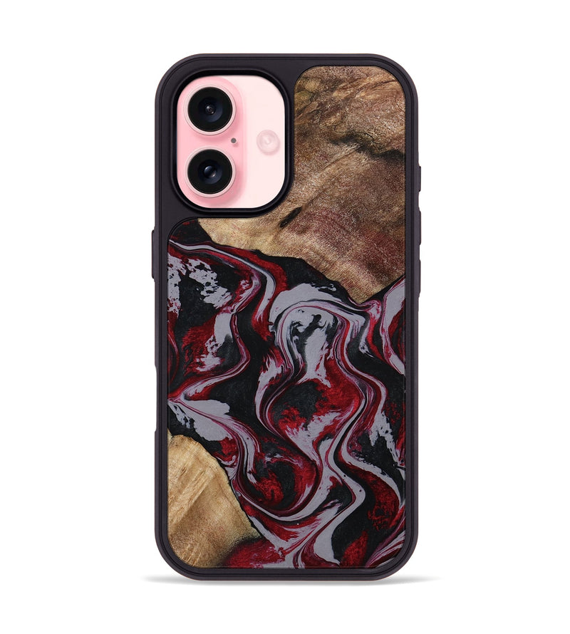 iPhone 16 Wood Phone Case - Phyllis (Red, 794827)