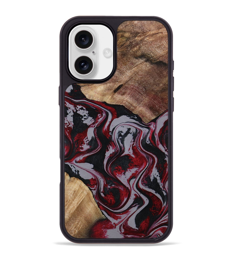 iPhone 16 Plus Wood Phone Case - Phyllis (Red, 794827)