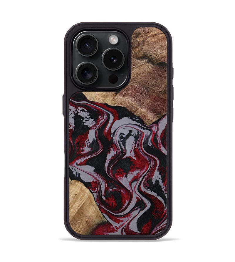 iPhone 16 Pro Wood Phone Case - Phyllis (Red, 794827)