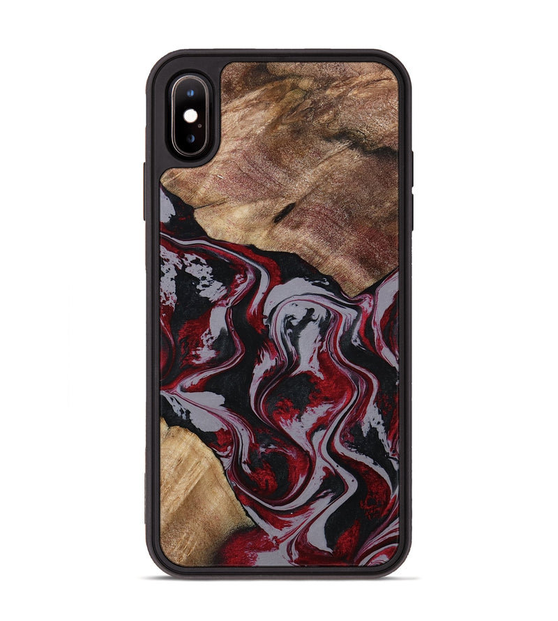 iPhone Xs Max Wood Phone Case - Phyllis (Red, 794827)