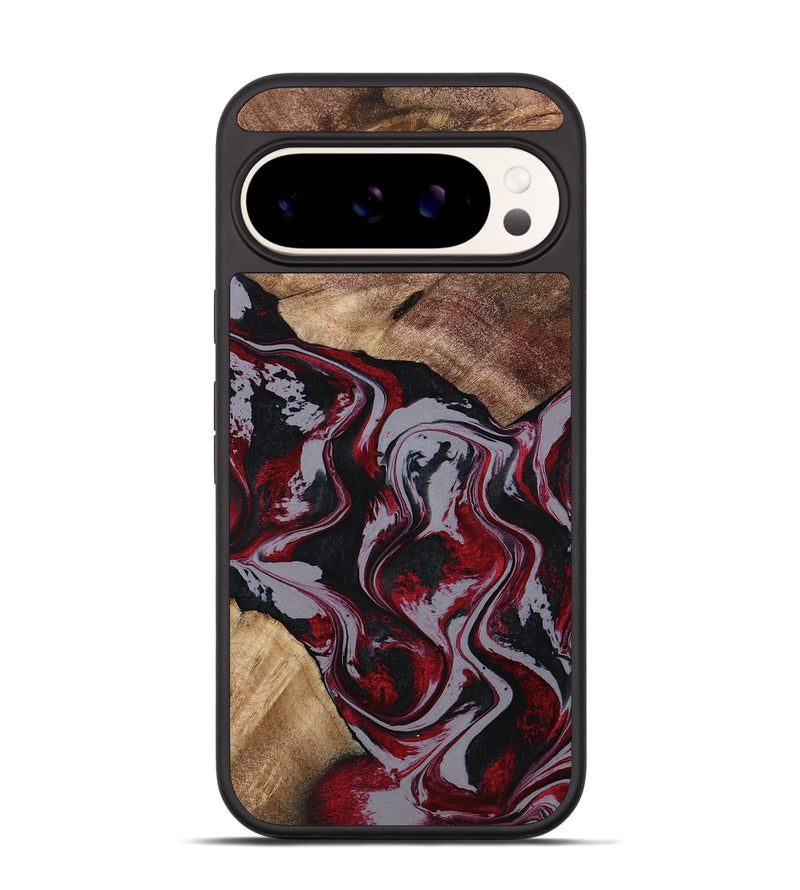 Pixel 9 Wood Phone Case - Phyllis (Red, 794827)