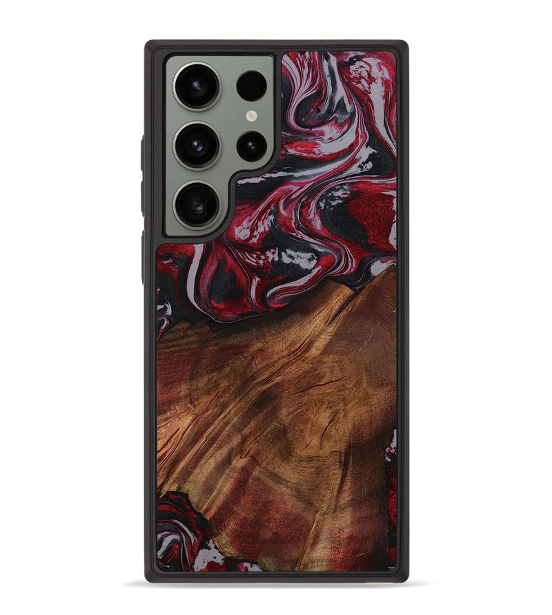 Galaxy S23 Ultra Wood Phone Case - Mohamed (Red, 794830)