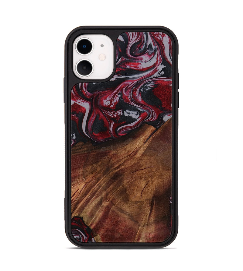 iPhone 11 Wood Phone Case - Mohamed (Red, 794830)