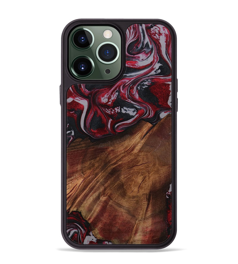 iPhone 13 Pro Max Wood Phone Case - Mohamed (Red, 794830)