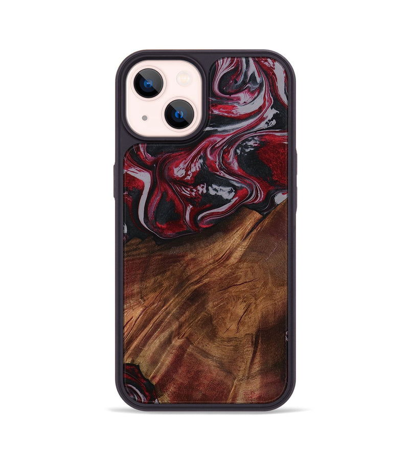 iPhone 14 Wood Phone Case - Mohamed (Red, 794830)