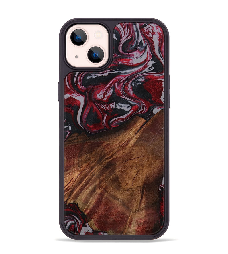 iPhone 14 Plus Wood Phone Case - Mohamed (Red, 794830)