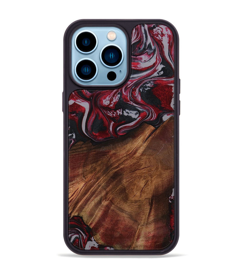 iPhone 14 Pro Max Wood Phone Case - Mohamed (Red, 794830)