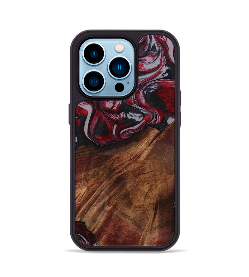 iPhone 14 Pro Wood Phone Case - Mohamed (Red, 794830)