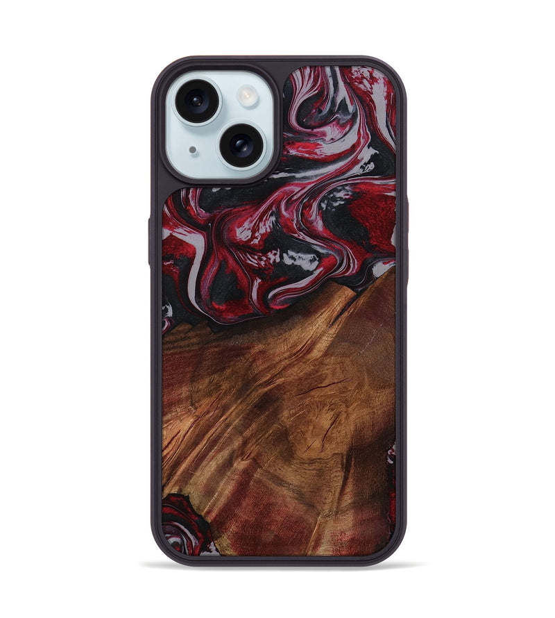 iPhone 15 Wood Phone Case - Mohamed (Red, 794830)