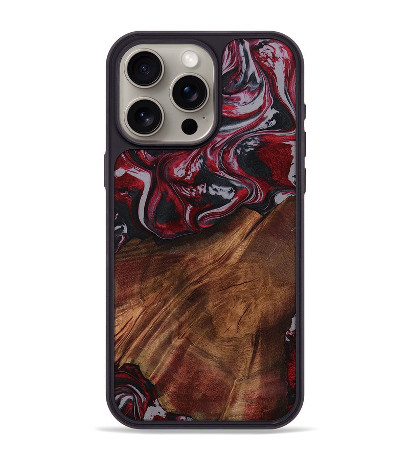 iPhone 15 Pro Max Wood Phone Case - Mohamed (Red, 794830)