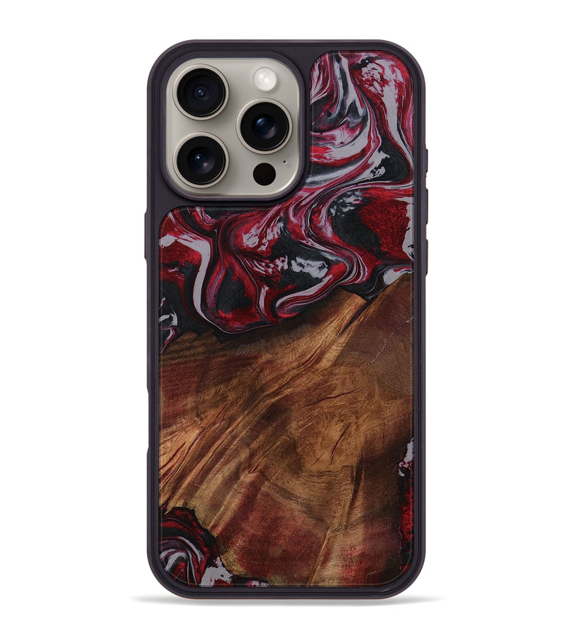 iPhone 16 Pro Max Wood Phone Case - Mohamed (Red, 794830)