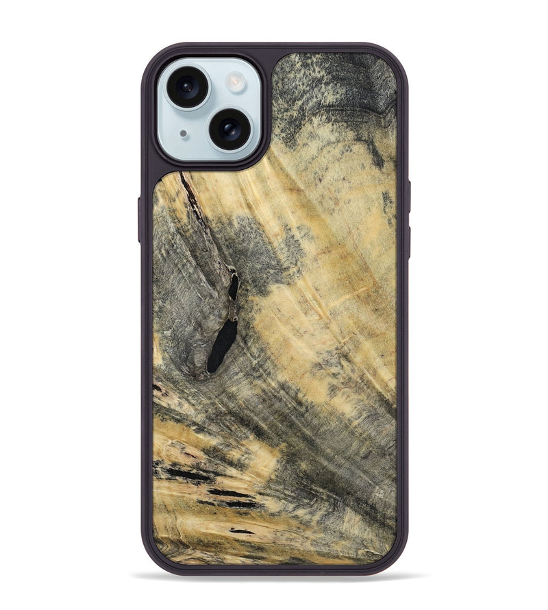 iPhone 15 Plus Wood Phone Case - Golden (Wood Burl, 794840)