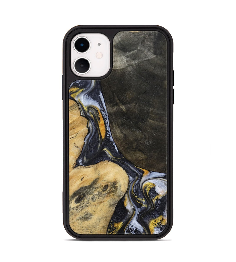 iPhone 11 Wood Phone Case - Boone (Black & White, 794932)