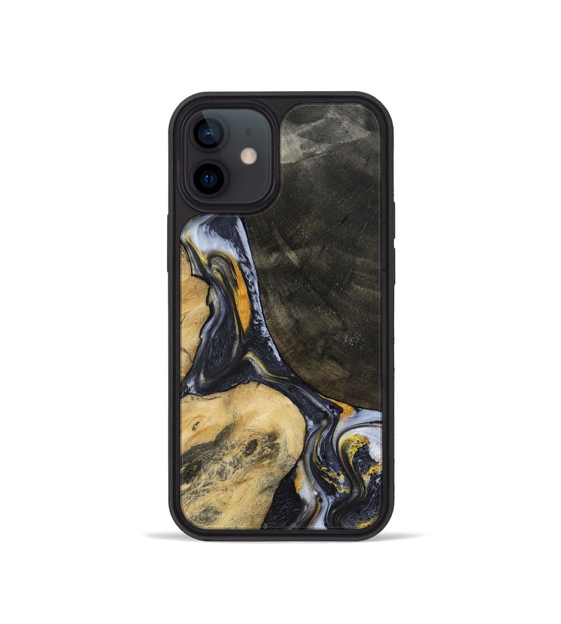 iPhone 12 mini Wood Phone Case - Boone (Black & White, 794932)