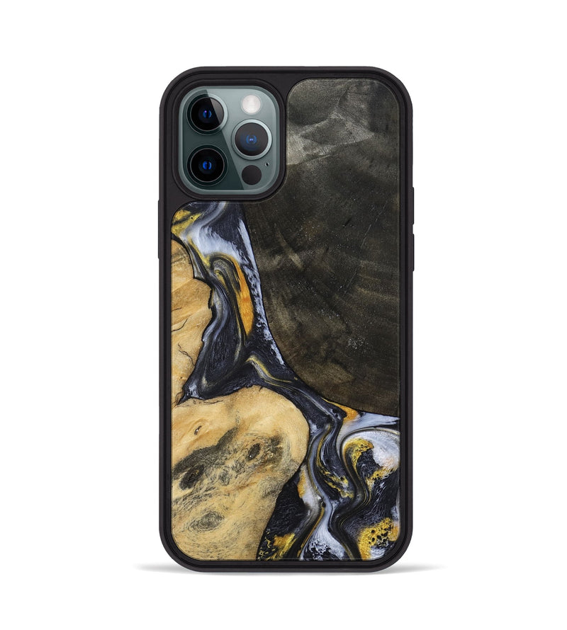 iPhone 12 Pro Wood Phone Case - Boone (Black & White, 794932)