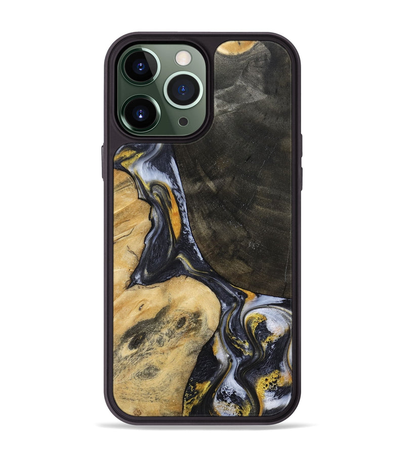 iPhone 13 Pro Max Wood Phone Case - Boone (Black & White, 794932)