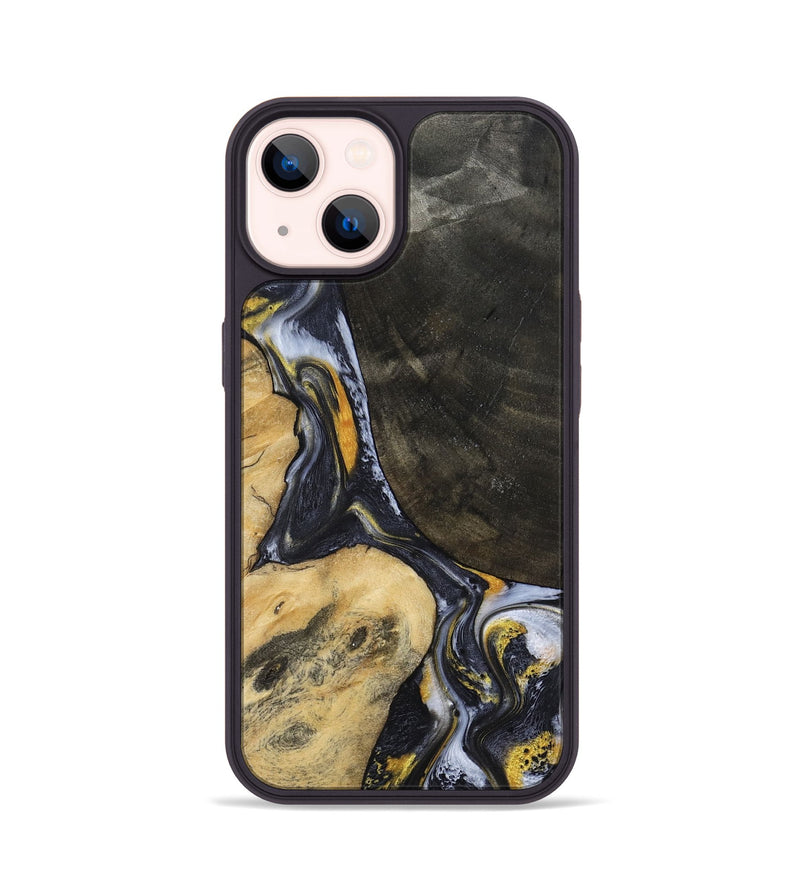 iPhone 14 Wood Phone Case - Boone (Black & White, 794932)