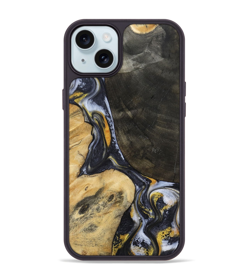 iPhone 15 Plus Wood Phone Case - Boone (Black & White, 794932)