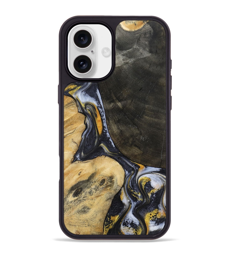 iPhone 16 Plus Wood Phone Case - Boone (Black & White, 794932)