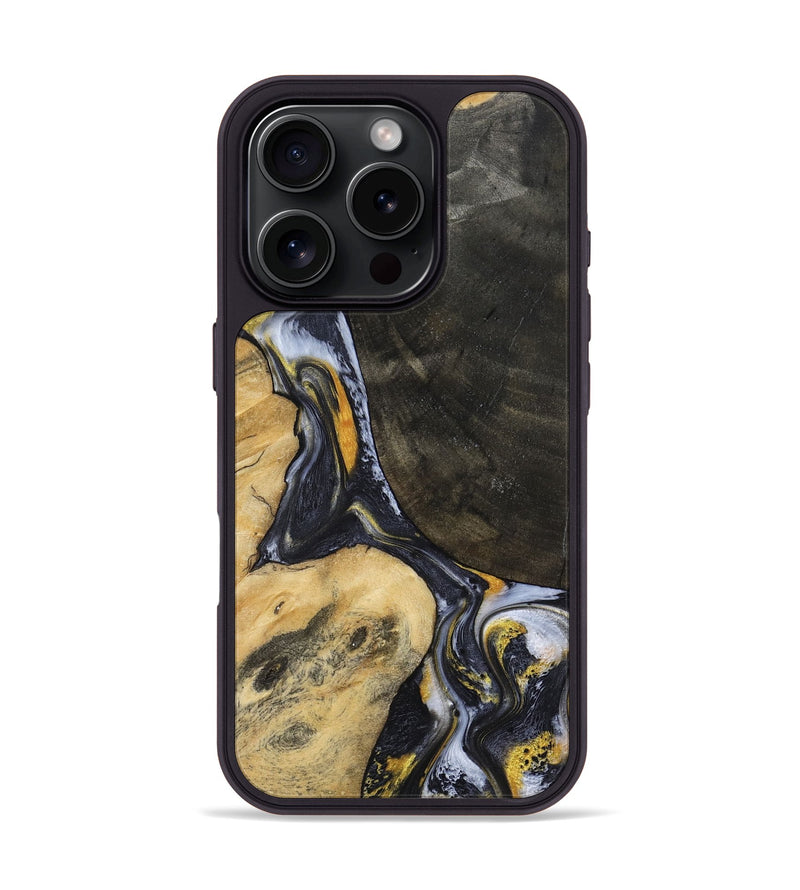 iPhone 16 Pro Wood Phone Case - Boone (Black & White, 794932)