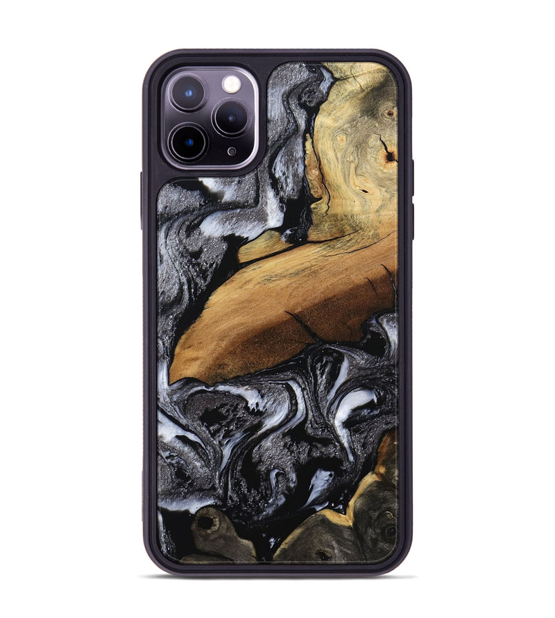 iPhone 11 Pro Max Wood Phone Case - Blake (Black & White, 794933)