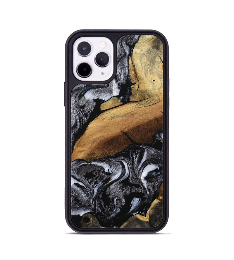 iPhone 11 Pro Wood Phone Case - Blake (Black & White, 794933)