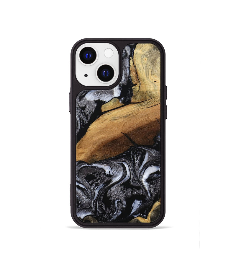 iPhone 13 mini Wood Phone Case - Blake (Black & White, 794933)